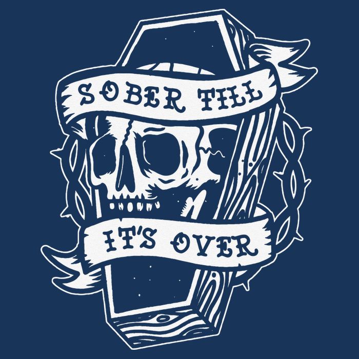 Sober Till It's Over AA NA Recovery Alcoholics Anonymous Infant Baby Jersey Bodysuit