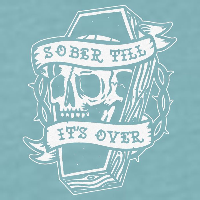 Sober Till It's Over AA NA Recovery Alcoholics Anonymous Sueded Cloud Jersey T-Shirt