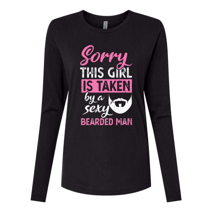 Sorry this is taken by a sexy bearded man Womens Cotton Relaxed Long Sleeve T-Shirt