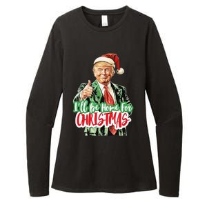 Santa Trump I’Ll Be Home For Christmas Womens CVC Long Sleeve Shirt