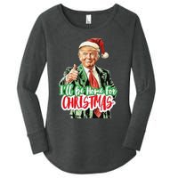 Santa Trump I’Ll Be Home For Christmas Women's Perfect Tri Tunic Long Sleeve Shirt