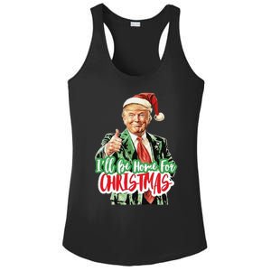 Santa Trump I’Ll Be Home For Christmas Ladies PosiCharge Competitor Racerback Tank