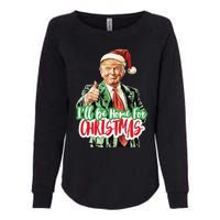 Santa Trump I’Ll Be Home For Christmas Womens California Wash Sweatshirt