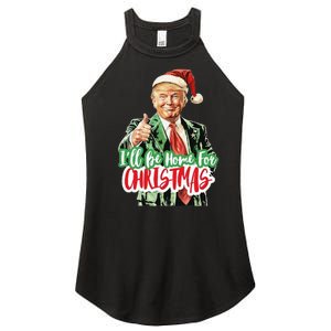 Santa Trump I’Ll Be Home For Christmas Women's Perfect Tri Rocker Tank