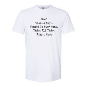 See This Is Why I Wanted To Stay Home This All This Right Here Softstyle CVC T-Shirt