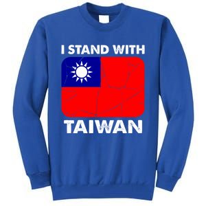 Support Taiwan I Stand With Taiwan Taiwanese Flag Gift Tall Sweatshirt