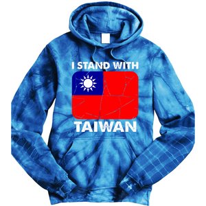 Support Taiwan I Stand With Taiwan Taiwanese Flag Gift Tie Dye Hoodie