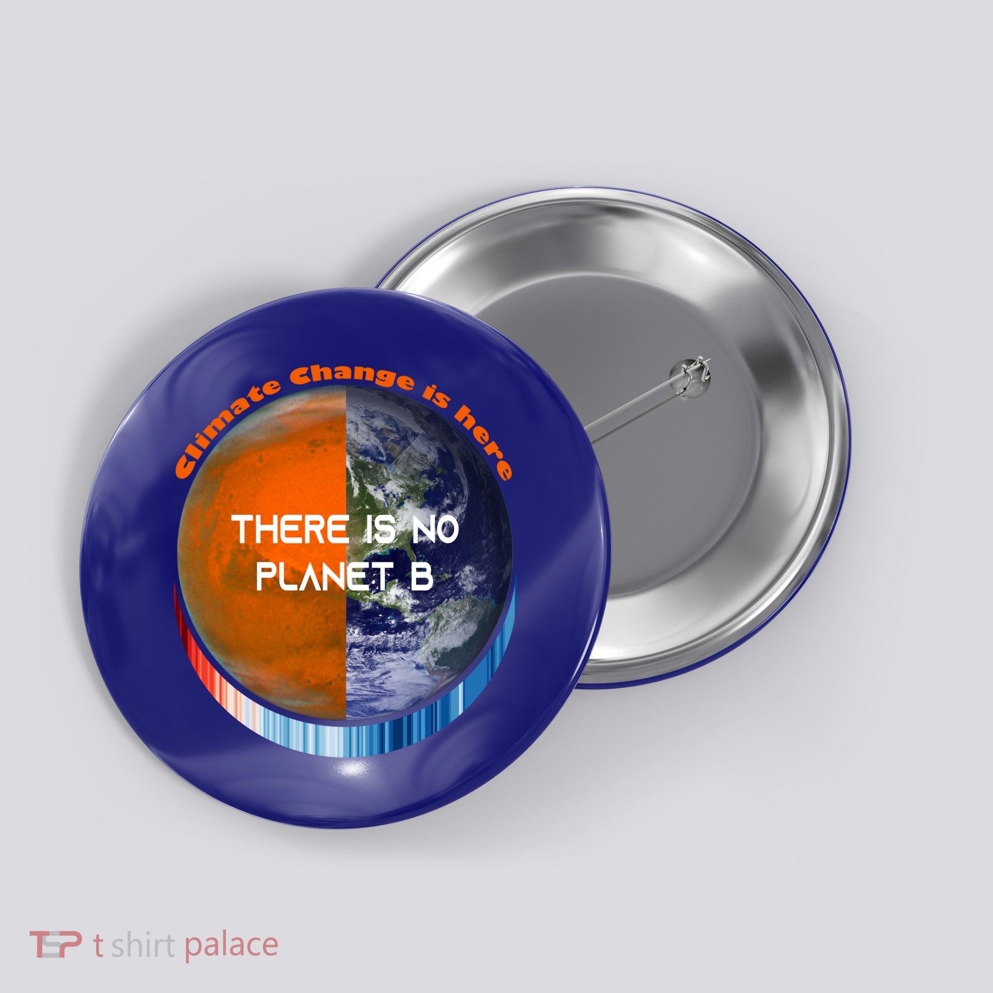 Showyourstripes – There Is No Planet B Climate Change Gift Button