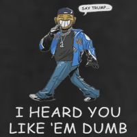 Say Trump I Heard You Like Em Dumb Funny 7 Panel Mesh Trucker Snapback Hat