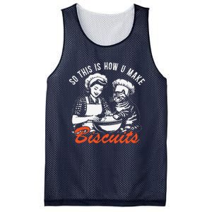 So This Is How You Make Biscuits Funny Meme Cat Baking Retro Mesh Reversible Basketball Jersey Tank