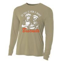 So This Is How You Make Biscuits Funny Meme Cat Baking Retro Cooling Performance Long Sleeve Crew