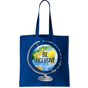 Sped Teacher In A World Be Inclusive For Special Teacher Great Gift Tote Bag