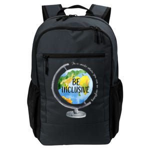 Sped Teacher In A World Be Inclusive For Special Teacher Great Gift Daily Commute Backpack