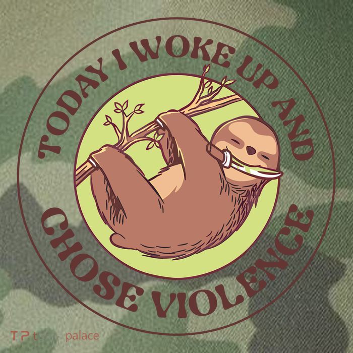 Sloth Today I Woke Up And Chose Violence Legacy Tie Dye Trucker Hat