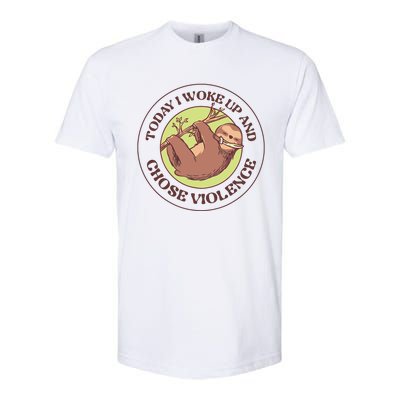 Sloth Today I Woke Up And Chose Violence Softstyle® CVC T-Shirt