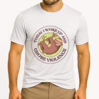Sloth Today I Woke Up And Chose Violence Cooling Performance Crew T-Shirt