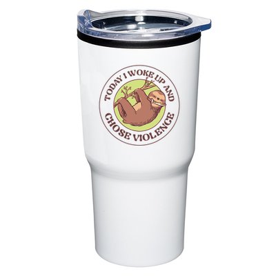 Sloth Today I Woke Up And Chose Violence Tumbler