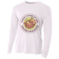 Sloth Today I Woke Up And Chose Violence Cooling Performance Long Sleeve Crew
