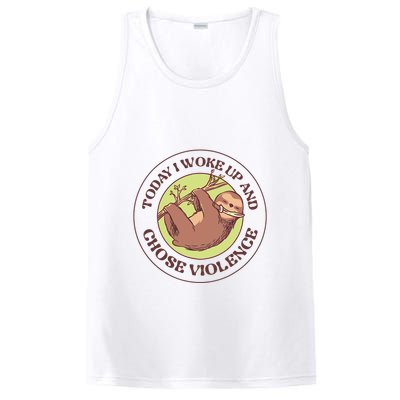 Sloth Today I Woke Up And Chose Violence PosiCharge Competitor Tank
