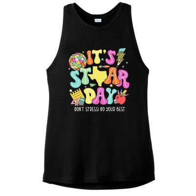 State Testing Its Staar Day Dont Stress Do Your Best Ladies PosiCharge Tri-Blend Wicking Tank