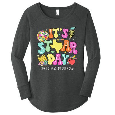 State Testing Its Staar Day Dont Stress Do Your Best Women's Perfect Tri Tunic Long Sleeve Shirt