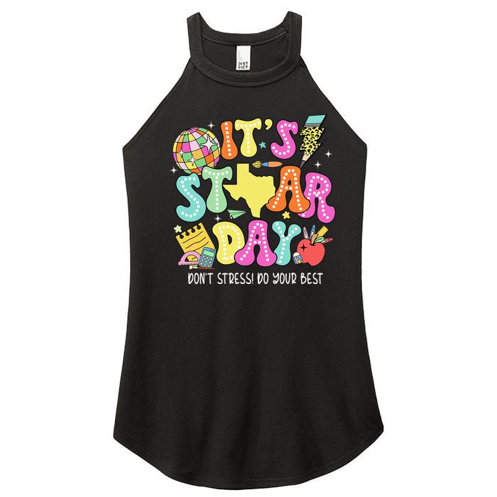 State Testing Its Staar Day Dont Stress Do Your Best Women's Perfect Tri Rocker Tank