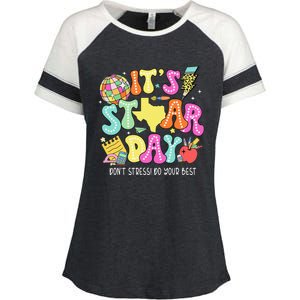 State Testing Its Staar Day Dont Stress Do Your Best Enza Ladies Jersey Colorblock Tee