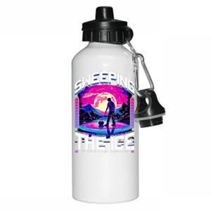 Sweeping The Ice Like It’S The Final Boss Level Curling Cute Gift Aluminum Water Bottle