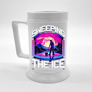 Sweeping The Ice Like It’S The Final Boss Level Curling Cute Gift Beer Stein