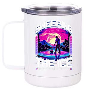 Sweeping The Ice Like It’S The Final Boss Level Curling Cute Gift 12 oz Stainless Steel Tumbler Cup