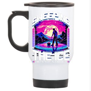 Sweeping The Ice Like It’S The Final Boss Level Curling Cute Gift Stainless Steel Travel Mug