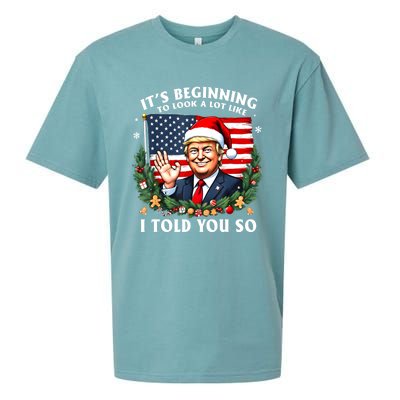 Santa Trump ItS Beginning To Look A Lot Like I Told You So Sueded Cloud Jersey T-Shirt