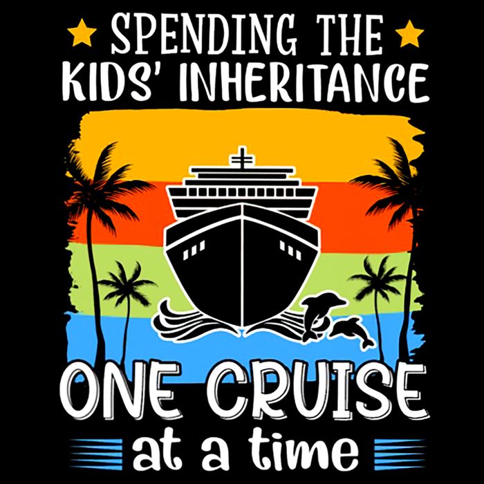 Spending The  Inheritance One Cruise At A Time Meaningful Gift Flat Bill Trucker Hat