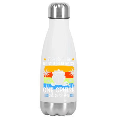 Spending The  Inheritance One Cruise At A Time Meaningful Gift Stainless Steel Insulated Water Bottle