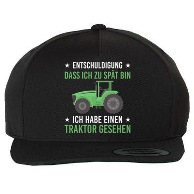 Sorry That I Am Too Late Tractor 'S Farmer Gift Wool Snapback Cap