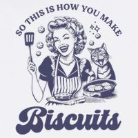 So This Is How You Make Biscuits Funny Meme Cat Baking Retro Poster