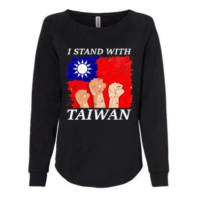 Support Taiwan I Stand With Taiwan Taiwanese Flag Gift Womens California Wash Sweatshirt