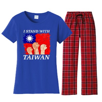 Support Taiwan I Stand With Taiwan Taiwanese Flag Gift Women's Flannel Pajama Set