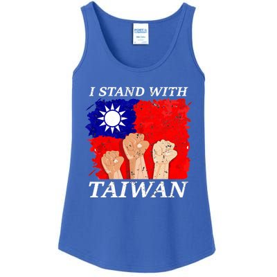 Support Taiwan I Stand With Taiwan Taiwanese Flag Gift Ladies Essential Tank