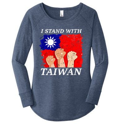 Support Taiwan I Stand With Taiwan Taiwanese Flag Gift Women's Perfect Tri Tunic Long Sleeve Shirt