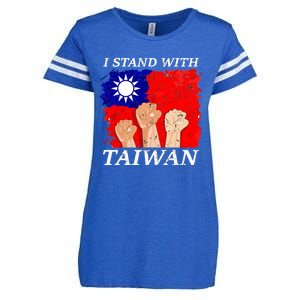 Support Taiwan I Stand With Taiwan Taiwanese Flag Gift Enza Ladies Jersey Football T-Shirt