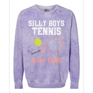 Silly Tennis Is Funny Player Cool Gift Colorblast Crewneck Sweatshirt