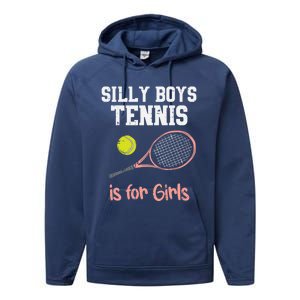 Silly Tennis Is Funny Player Cool Gift Performance Fleece Hoodie