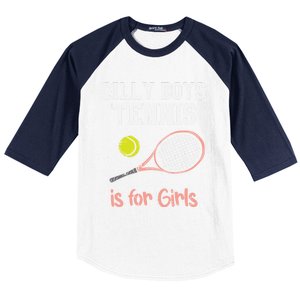 Silly Tennis Is Funny Player Cool Gift Baseball Sleeve Shirt