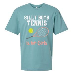 Silly Tennis Is Funny Player Cool Gift Sueded Cloud Jersey T-Shirt