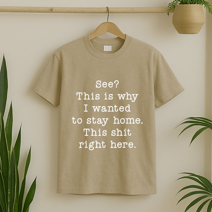 See This Is Why I Wanted To Stay Home Funny T-Shirt