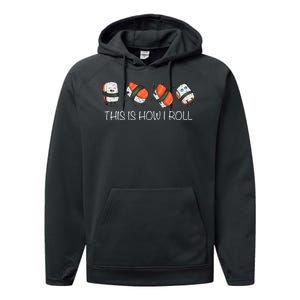 Sushi This Is How I Roll Performance Fleece Hoodie