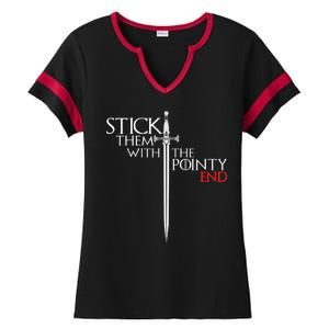 Stick Them With The Pointy End Ladies Halftime Notch Neck Tee