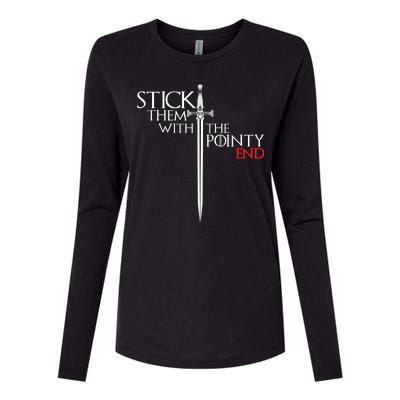 Stick Them With The Pointy End Womens Cotton Relaxed Long Sleeve T-Shirt