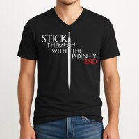 Stick Them With The Pointy End V-Neck T-Shirt